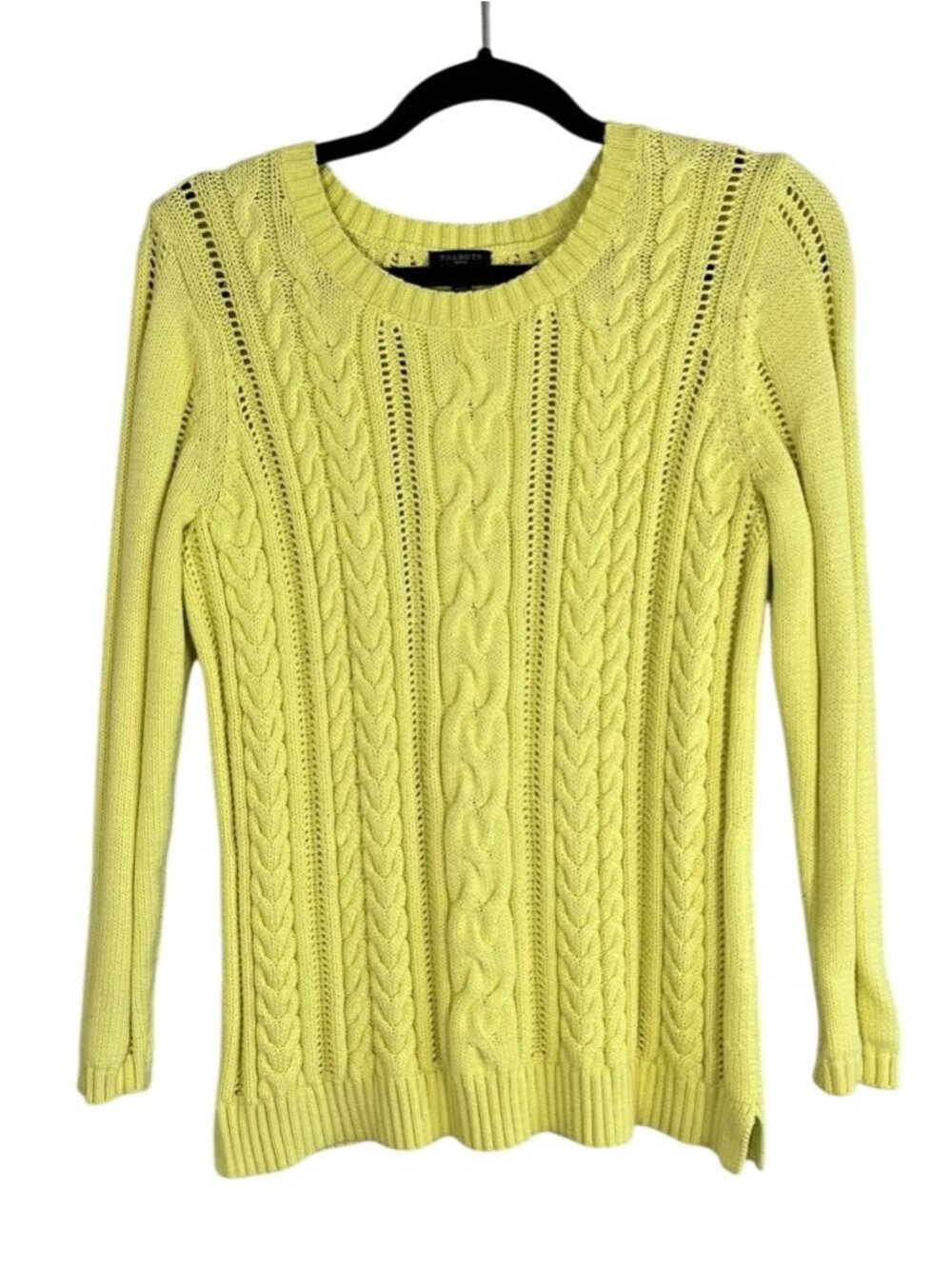 Colorful Chunky Cable Knit Sweater Yellow MP Academia Preppy Resort Classic Chic